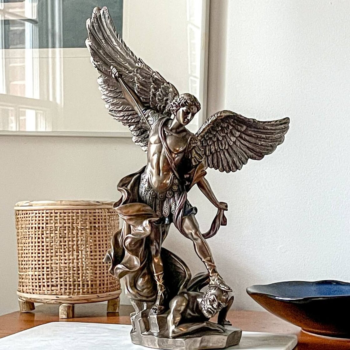 St. Michael Bronze Finish Statue