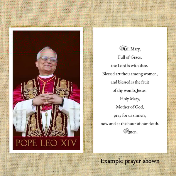 Pope Leo XIV Prayer Card